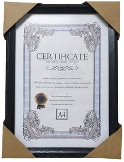 מסגרת עץ שחורה לתמונה A4 באתר אטרקציה מהיבואן לצרכן