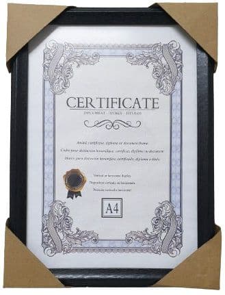 מסגרת עץ שחורה לתמונה A4 באתר אטרקציה מהיבואן לצרכן