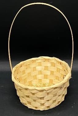 סלסלת קש עם ידית בצבע עץ 25סמ באטרקציה אונליין מהיבואן לצרכן