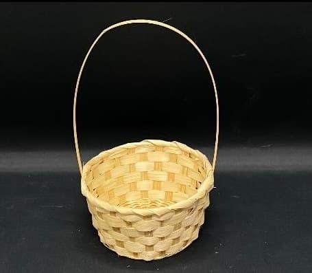 סלסלת קש עם ידית בצבע עץ 20סמ באטרקציה אונליין מהיבואן לצרכן