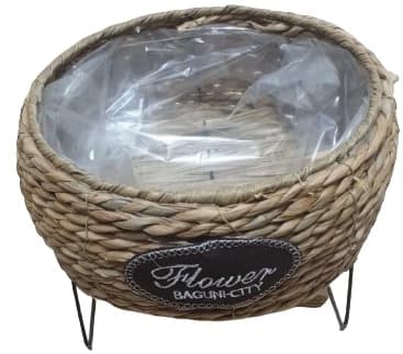 עציץ קש ומעמד מתכת קונים רק באטרקציה מהיבואן לצרכן