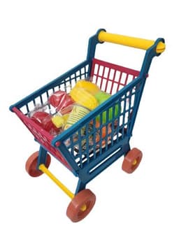 עגלת סופר ומוצרים מזון מידות העגלה 30X13.5X27 ס"מאטרקציה