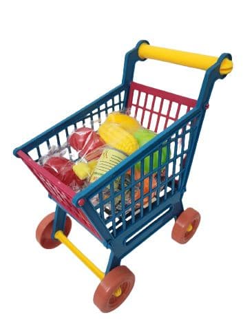 עגלת סופר ומוצרים מזון מידות העגלה 30X13.5X27 ס"מאטרקציה