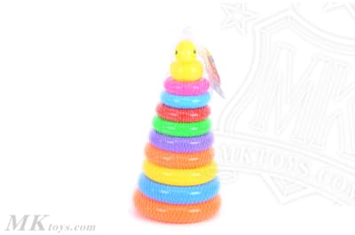 מגדל טבעות חישוקים צבעוני ראש ברווז 29.5X14 ס"מאטרקציה