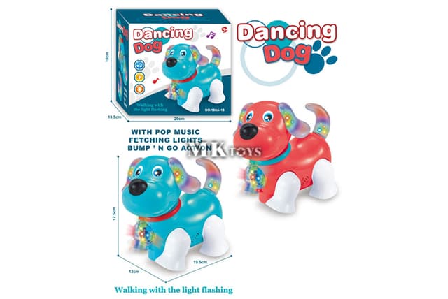 כלבלב מנגן ומדליק אורות גודל אריזה 17.5X20X13.5 ס"מאטרקציה מהיבואן לצרכן