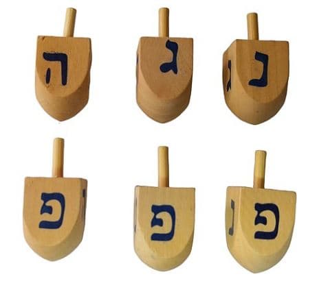 סביבון עץ טבעי בינוני .