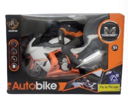 רוכב אופנוע עם אורות וצלילים 29X21 ס"מ אטרקציה אונליין