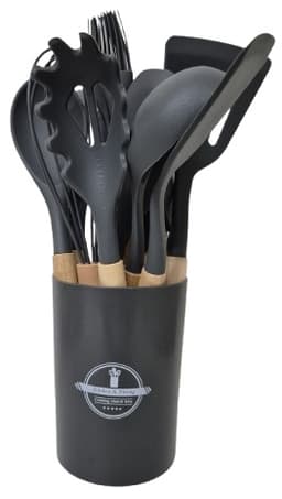 סט 12 חלקים - מתקן עם 11 חלקי ששת ועזרי אפייה - אפור