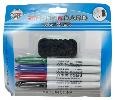 חבילה 4 טושים מחיקים דקים עם ספוג קונים רק באטרקציה מהיבואן לצרכן