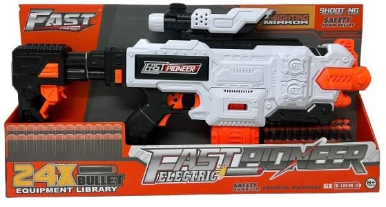 רובה גדול אוטומטי יורה חצי ספוג עם 24 חצים ומחסנית רק באטרקציה