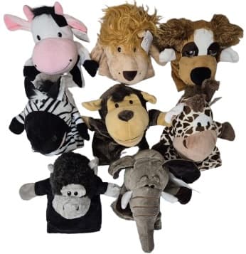 בובת כף יד בדגמי חיות פרוותיות קונים רק באטרקציה מהיבואן לצרכן