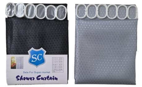 וילון אמבטיה 180X180 דגם יהלומים - במבחר צבעים רק באטרקציה