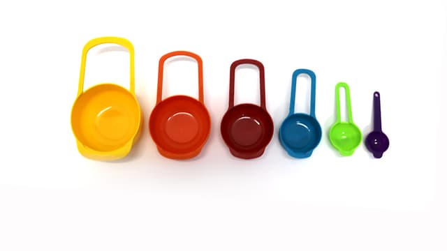 סט כפות מדידה מפלסטיק במגוון גדלים - מדויקות ונוחות לאפייה