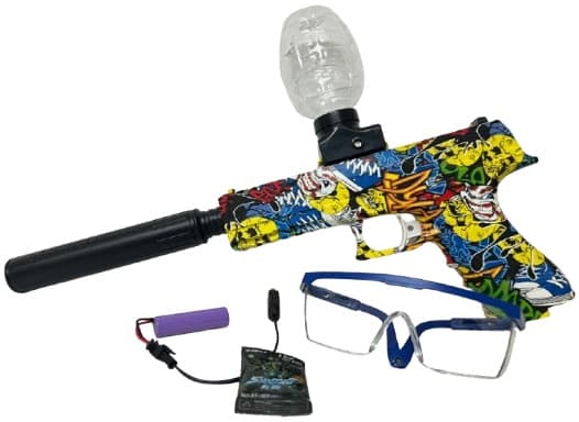 רובה מקלע אוטומטי לכדורי מים עם סוללה נטענת וכבל usb רק באטרקציה