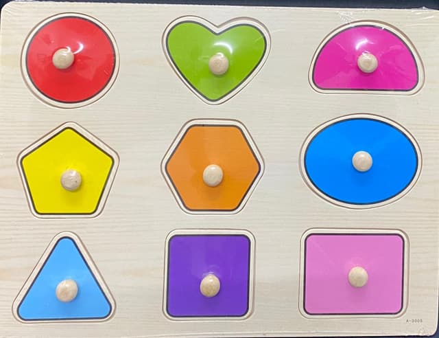 פאזל עץ עם פינים לאחיזה נוחה - צורות קונים בזול באטרקציה