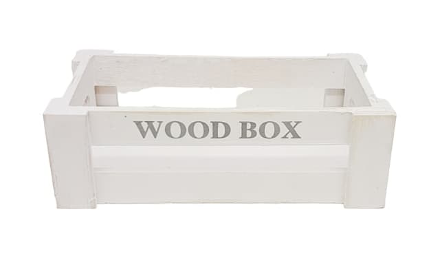 ארגז עץ מעוצב לבן מלוכלך 38*28 קונים רק באטרקציה מהיבואן לצרכן