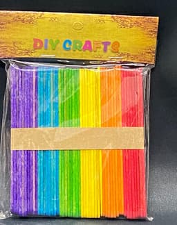 48 מקלות ארטיקים צבעוניים מעץ ליצירה קונים רק באטרקציה מהיבואן לצרכן