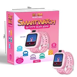 שעון חכם לילדים מסך טאצ' צבע ורודאטרקציה מהיבואן לצרכן