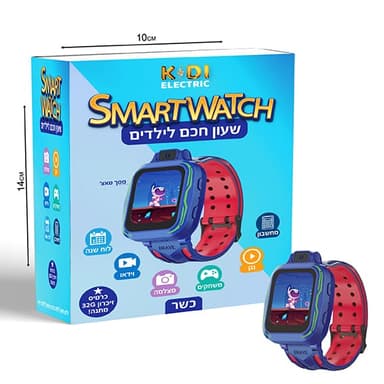 שעון חכם לילדים מסך טאצ' צבע כחול אטרקציה מהיבואן לצרכן
