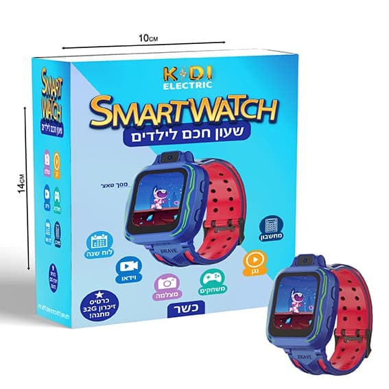 שעון חכם לילדים מסך טאצ' צבע כחול אטרקציה מהיבואן לצרכן