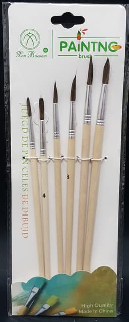 סט 6 מכחולים דקים קונים רק באטרקציה מהיבואן לצרכן