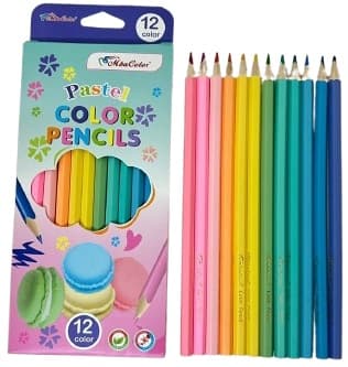 חבילה 12 צבעי עפרון פסטל רק באטרקציה