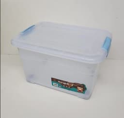 ארגז אחסון פלסטיק שקוף סגירת קליפסים עם גלגלים 45X32 אטרקציה