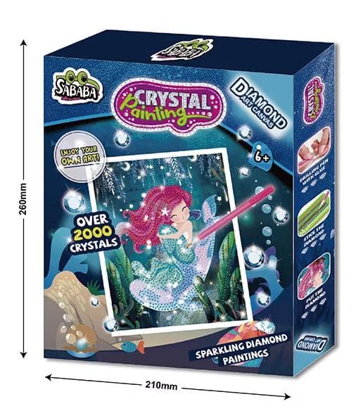 ערכת יצירה באבני קריסטל דגם בת היםאתר אטרקציה אונליין