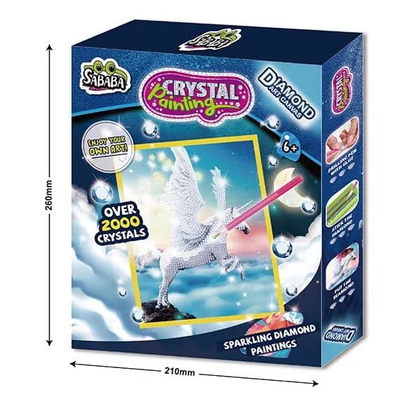 ערכת יצירה באבני קריסטל דגם חד קרןאתר אטרקציה אונליין