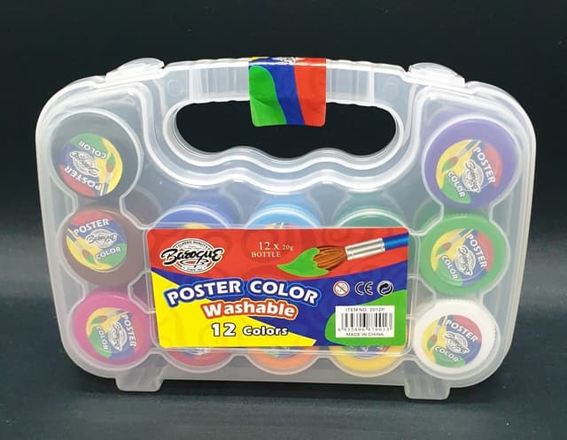 מארז 12 צבעי גואש במזוודה מגוון דגמים במחיר משתלם באטרקציה