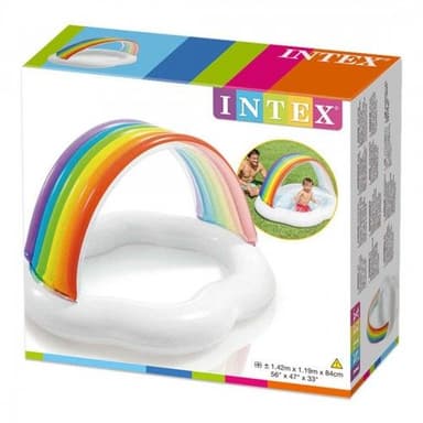 בריכה לפעוטות עם גגון קשת בענן INTEX קונים רק באטרקציה מהיבואן לצרכן