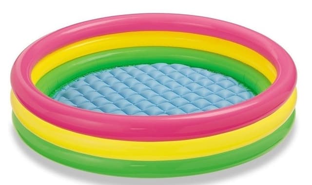 בריכה צבעונית עם תחתית מתנפחת 147X33 קונים רק באטרקציה מהיבואן לצרכן