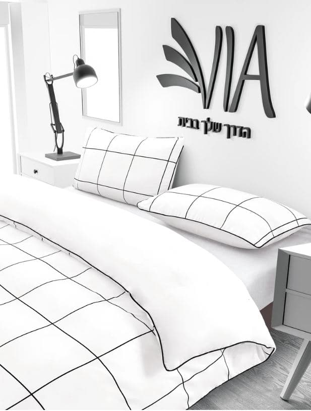 סט מצעים יחיד קומפלט 100% סאטן אל קמט דגם MIAMI במבחר צבעים