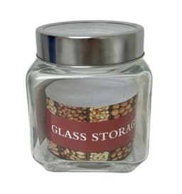 צנצנת זכוכית מרובעת עם מכסה כ- 500 מ"ל קונים רק באטרקציה מהיבואן לצרכן