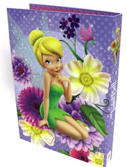 קלסר טבעות קשיח - טינקרבל פרחים קונים רק באטרקציה מהיבואן לצרכן