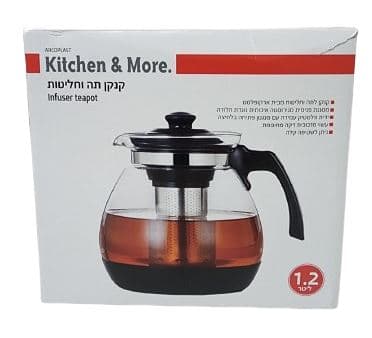 קנקן תה וחליטות 1.2 ליטראטרקציה אונליין מהיבואן לצרכן