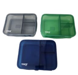 קופסת אוכל מחולקת עם סגירת קליפסים במבחר צבעים קונים רק באטרקציה מהיבואן לצרכן