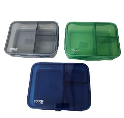 קופסת אוכל מחולקת עם סגירת קליפסים במבחר צבעים קונים רק באטרקציה מהיבואן לצרכן