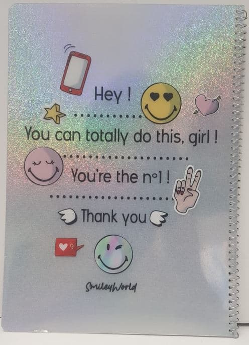 מחברת ספירלה גדולה משובץ A4 - סמיילי קונים רק באטרקציה מהיבואן לצרכן