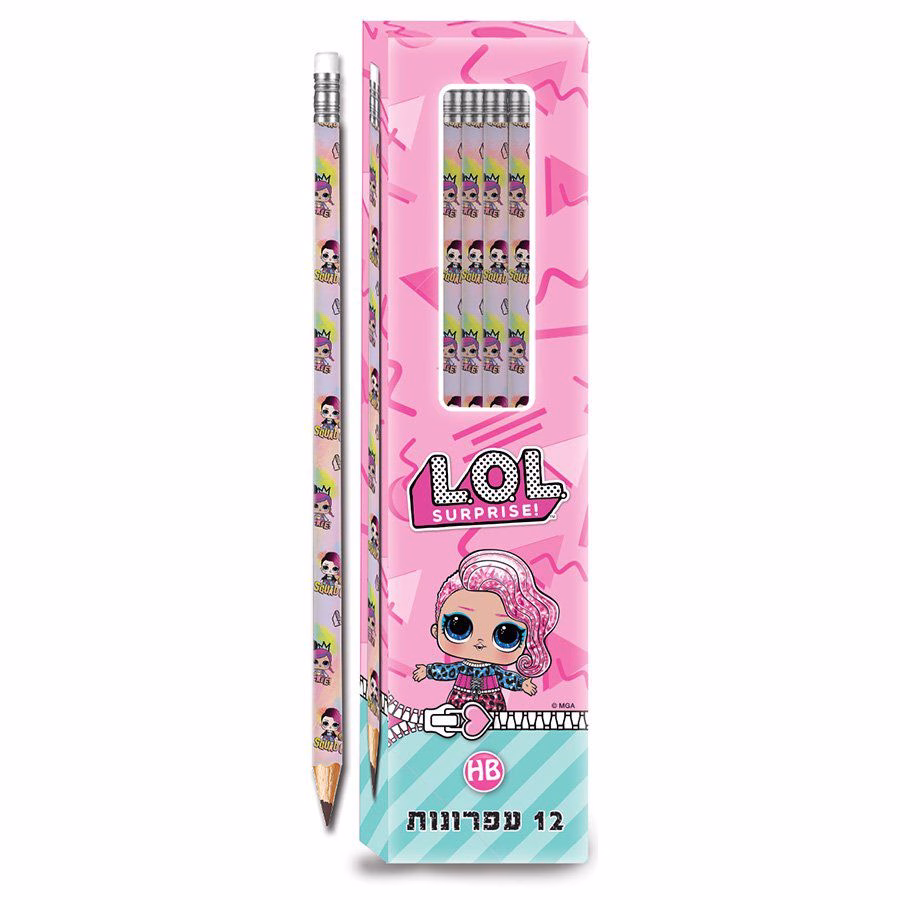 חבילת 12 עפרונות HB LOL באתר אטרקציה מהיבואן לצרכן