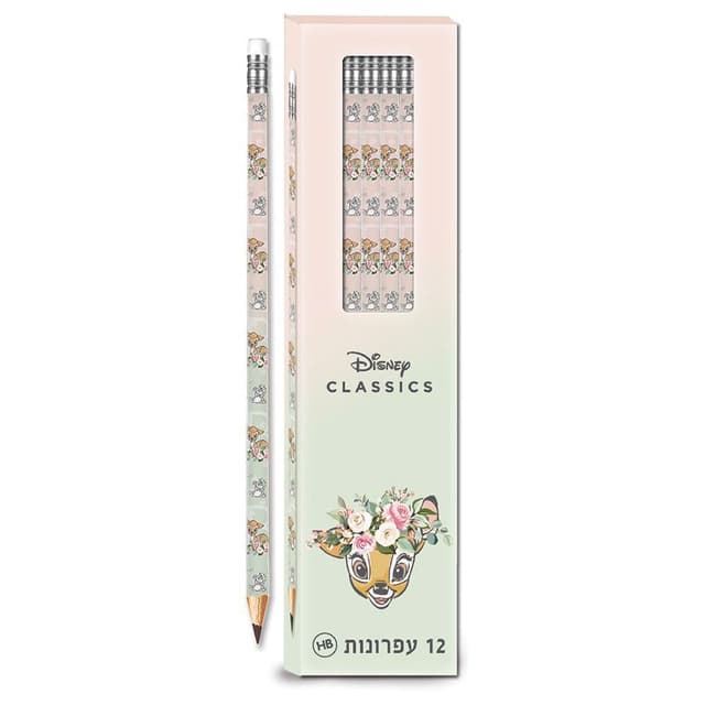 חבילת 12 עפרונות HB במבי באתר אטרקציה מהיבואן לצרכן