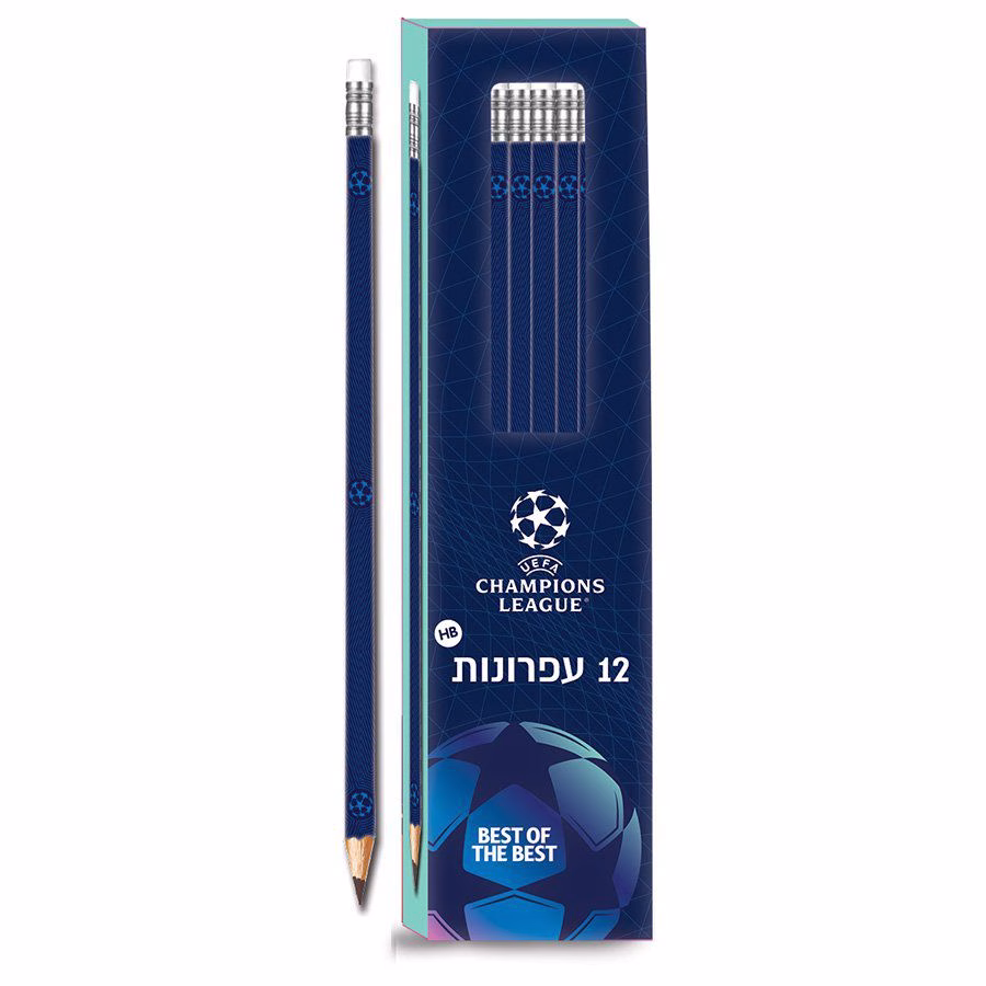 חבילת 12 עפרונות HB ליגת האלופות באתר אטרקציה מהיבואן לצרכן