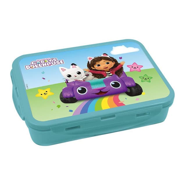 קופסת אוכל מחולקת 4 קליפסים בית הבובות של גבי באתר אטרקציה