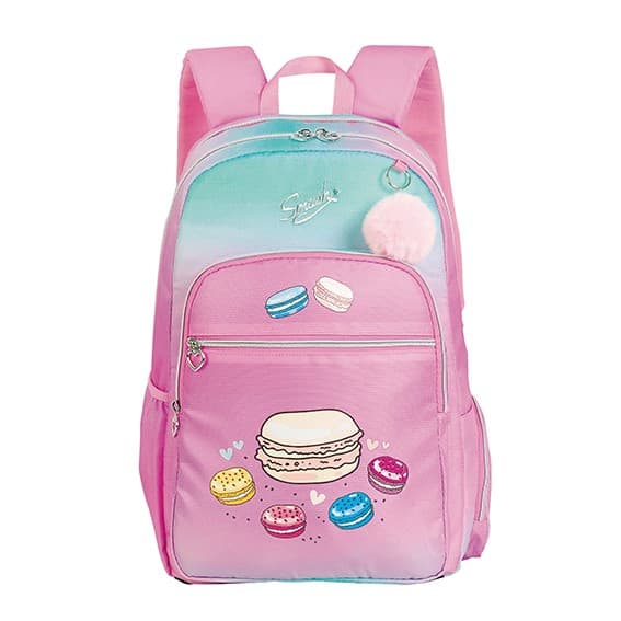 תיק גב מעוצב - מקרונים ורוד תכלת קונים רק באטרקציה מהיבואן לצרכן