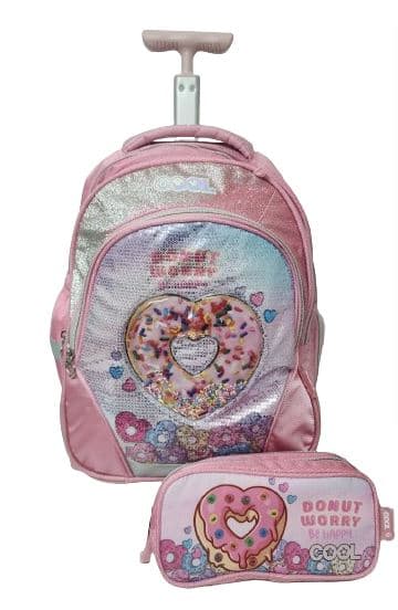 תיק טרולי - דונאטס לב סוכריות עם קלמראטרקציה אונליין