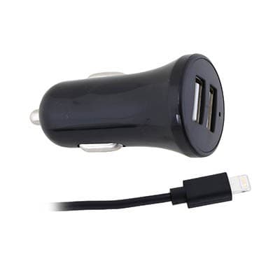 מטען כפול לרכב 2.4A עם כבל IPHONE קונים רק באטרקציה מהיבואן לצרכן