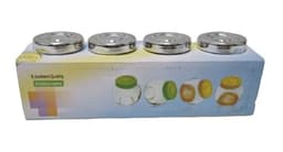 סט 4 צנצנות זכוכית + מכסה קונים רק באטרקציה מהיבואן לצרכן