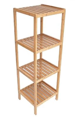 מעמד 4 מדפים גובה 110 ס"מ צבע עץ טבעי קונים רק באטרקציה מהיבואן לצרכן