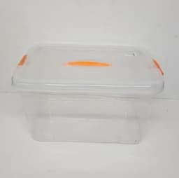 ארגז אחסון פלסטיק שקוף סגירת קליפסים כ- 34.5X23 ס"מ קונים רק באטרקציה מהיבואן לצרכן