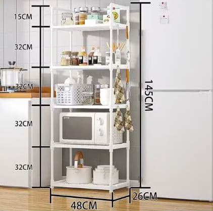 מעמד 5 מדפים עם ווי תלייה לבן קונים רק באטרקציה מהיבואן לצרכן